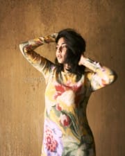 Actress Aishwarya Lekshmi in a Summery Floral Dress Pictures 01