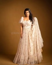 Actress Aishwarya Rajesh in a White Princess Dress Photos 02