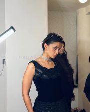 Actress Alia Bhatt in a Black Lace Sleeveless Gown Pictures 02