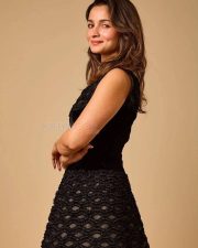 Actress Alia Bhatt in a Vintage Black Midi Length Cocktail Gown Photos 05