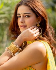Actress Ananya Panday in a Mustard Yellow Three Piece Sharara Set Photos 01 Actress Ananya Panday in a Mustard Yellow Three Piece Sharara Set Photos 01