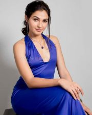 Actress Andreah Jeremiah Sexy Blue Dress Photoshoot Stills