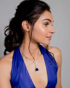 Actress Andreah Jeremiah Sexy Blue Dress Photoshoot Stills