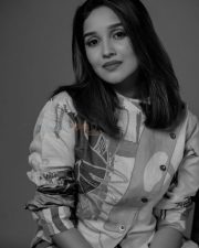 Actress Anikha Surendran in a Colorful Short Dress Photoshoot Pictures 03