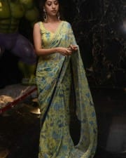 Actress Anu Emmanuel at Maha Samudram Movie Trailer Launch Photos 26
