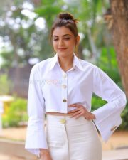 Actress Kajal Agarwal White Dress Pictures