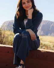 Actress Kajal Aggarwal in a Navy Blue Co Ord Set Picture 01