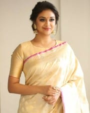 Actress Keerthi Suresh At Pandem Kodi  Trailer Launch Photos