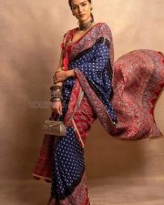 Actress Kriti Sanon in a Red and Blue Saree Photos 03 Actress Kriti Sanon in a Red and Blue Saree Photos 03