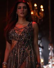 Actress Kriti Sanon in a V Neck Beaded Tassel Cocktail Dress Stills 01