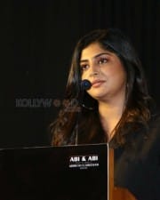 Actress Manjima Mohan At Devarattam Movie Press Meet Stills