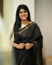 Actress Megha Akash at Manu Charitra Movie Trailer Launch Pictures 01