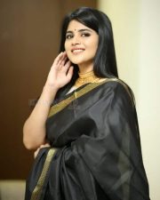 Actress Megha Akash at Manu Charitra Movie Trailer Launch Pictures 08