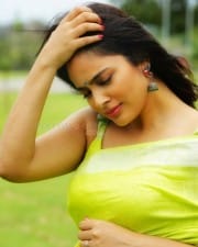Actress Nandita Swetha Green Saree Photos