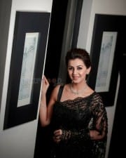 Actress Nikki Galrani Black Saree Photoshoot Pictures