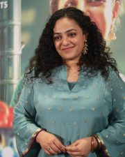 Actress Nithya Menen at Thalaivan Thalaivii Pre Release Event Photos 12