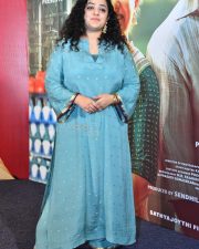 Actress Nithya Menen at Thalaivan Thalaivii Pre Release Event Photos 23