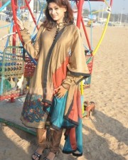 Actress Oviya In Marina Photos