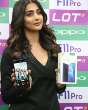 Actress Pooja Hegde At The Launch Of Oppo F Pro Mobile Photos