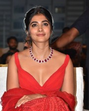 Actress Pooja Hegde Hot Cleavage At Maharshi Success Meet Photos