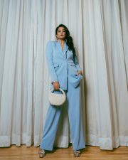 Actress Priyamani in a Blue Power Suit Photos 04