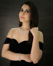 Actress Raashi Khanna Sexy Black Dress Photo Shoot Pictures