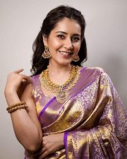 Actress Raashi Khanna in a Lilac Engagement Saree Photos 02 Actress Raashi Khanna in a Lilac Engagement Saree Photos 02