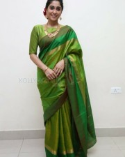 Actress Regina Green Saree Photos