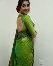 Actress Regina Green Saree Photos