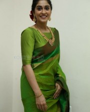 Actress Regina Green Saree Photos