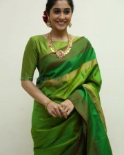 Actress Regina Green Saree Photos