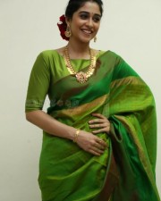 Actress Regina Green Saree Photos