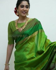 Actress Regina Green Saree Photos