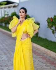 Actress Sadha in Yellow Dress Pictures 01