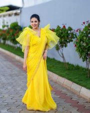 Actress Sadha in Yellow Dress Pictures 05