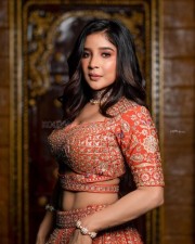 Actress Sakshi Agarwal in a Grand Lehenga Photoshoot Pictures 01