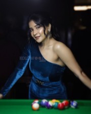 Actress Sakshi Agarwal in an One Shoulder Velvet Jumpsuit Pictures 04