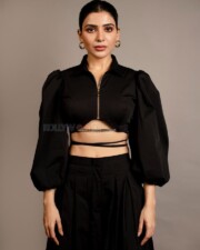 Actress Samantha Ruth Prabhu in a Black Dress Photos 02