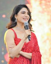 Actress Samantha Ruth Prabhu in a Red Sequin Saree Photos 04 Actress Samantha Ruth Prabhu in a Red Sequin Saree Photos 04