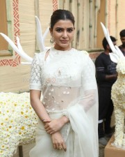 Actress Samantha at Shakuntalam Movie Opening Pictures