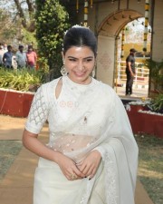 Actress Samantha at Shakuntalam Movie Opening Pictures