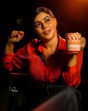 Actress Shamna Kasim Red Dress Pictures