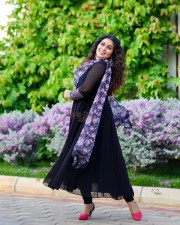Actress Shamna Kasim in Black Salwar Photoshoot Stills 03