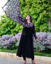 Actress Shamna Kasim in Black Salwar Photoshoot Stills 05