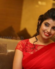 Actress Shyamala Red Saree Pictures