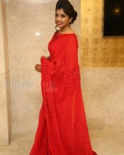 Actress Shyamala Red Saree Pictures