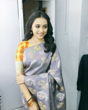 Actress Sri Divya Traditional Saree Photos