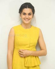 Actress Taapsee Pannu Yellow Dress Photos