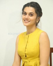 Actress Taapsee Pannu Yellow Dress Photos