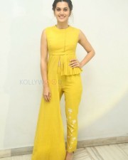 Actress Taapsee Pannu Yellow Dress Photos